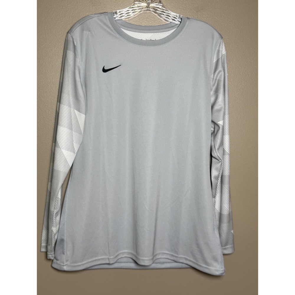Nike Long Sleeve Dry Park IV Soccer Goalkeeper Jersey Womens Medium Gray CJ6071
